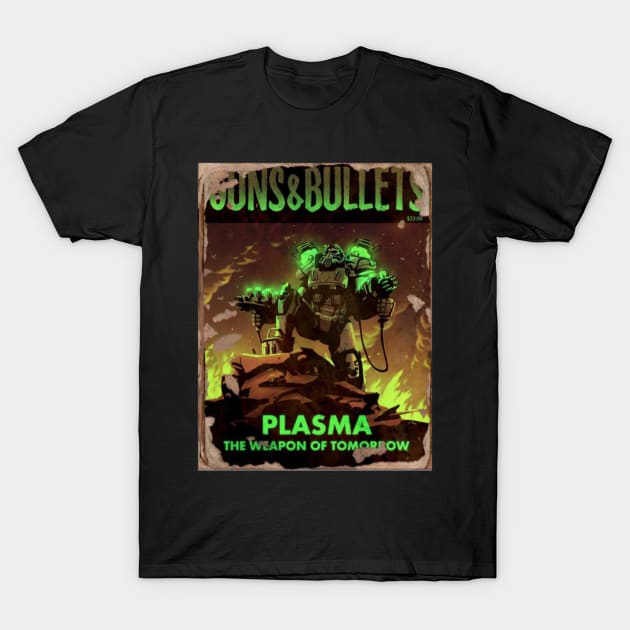 Fallout 4 Guns and Bullets Plasma Weapons of Tomorrow T-Shirt by selmaeelsharon